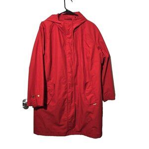 Lands End Jacket Sz 1X 16W/18W Windbreaker Red Removable Linin Outdoors Classic